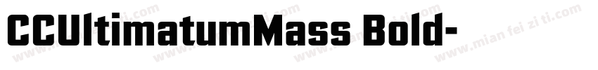CCUltimatumMass Bold字体转换